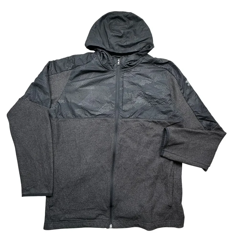 Under Armour Jacket Mens XL Coldgear Infrared Zip Hoodie 1345316-012 Grey